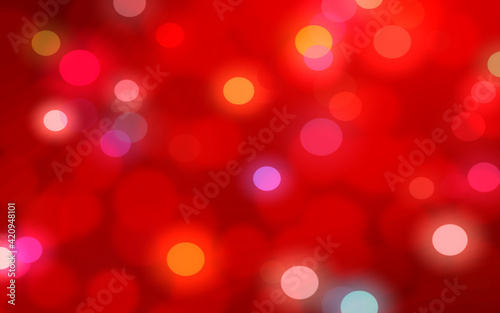 Luxury red bokeh blur abstract background with lights for background and wallpaper Christmas,vintage.
