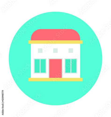 House Colored Vector Illustration