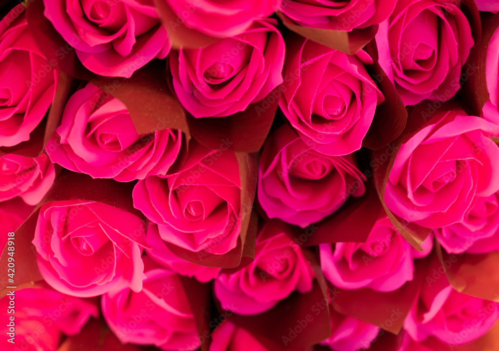 A large bouquet of multicolored roses in a soft and blurry style for the background A large bouquet of multicolored roses in a soft and blurry style for the background