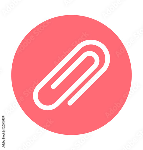 Paperclip Colored Vector Icon