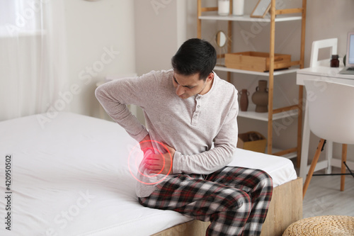 Young man suffering from ba...