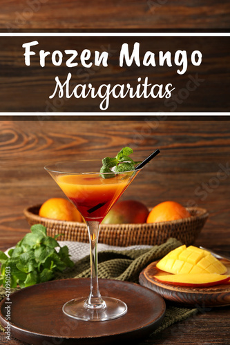 Glass of tasty mango margar...