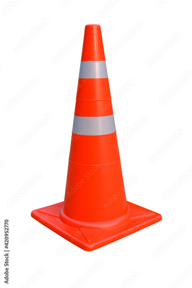 Traffic cone isolated on white background. Traffic cone isolated on white background.