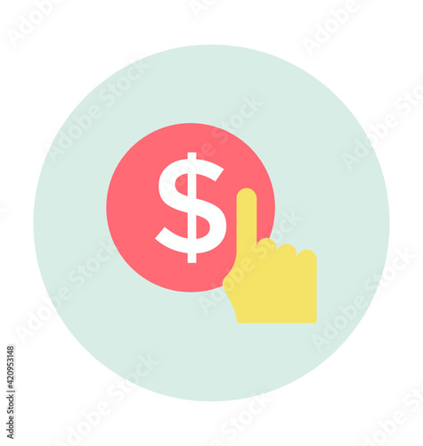 Pay Per Click Colored vector Icon