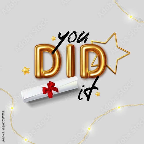 Congratulation graduates 2021 class of graduations. Vector illustration