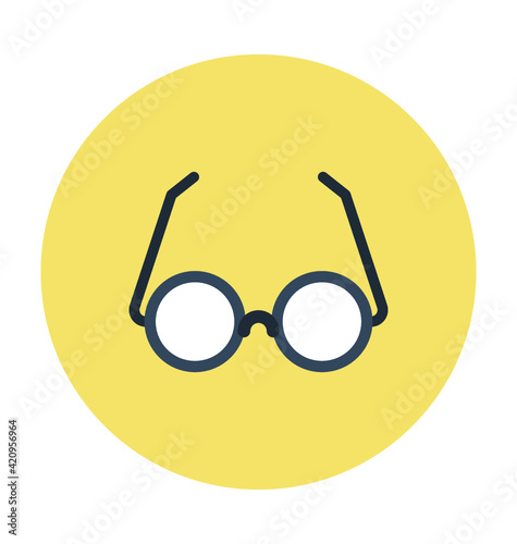 Eyeglasses Colored Vector Icon 