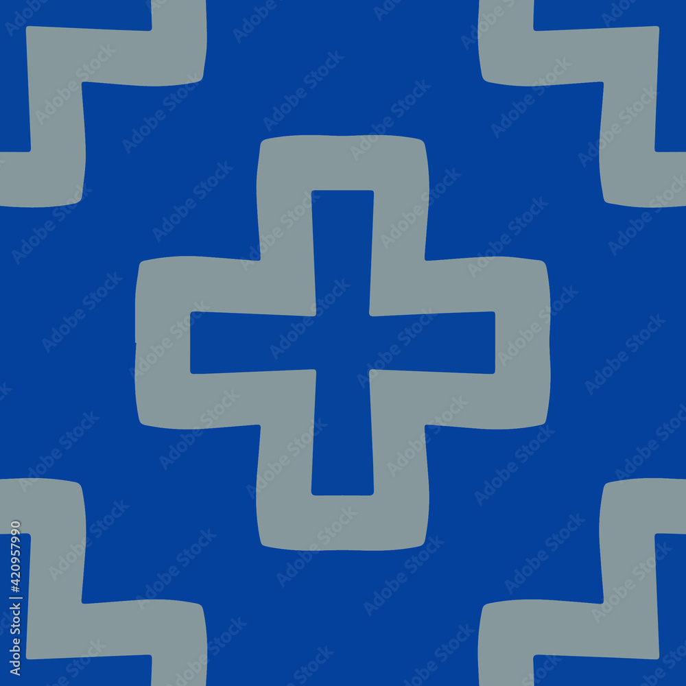 Obraz premium Geometric vector pattern with triangular elements. Seamless abstract ornament for wallpapers and backgrounds. 