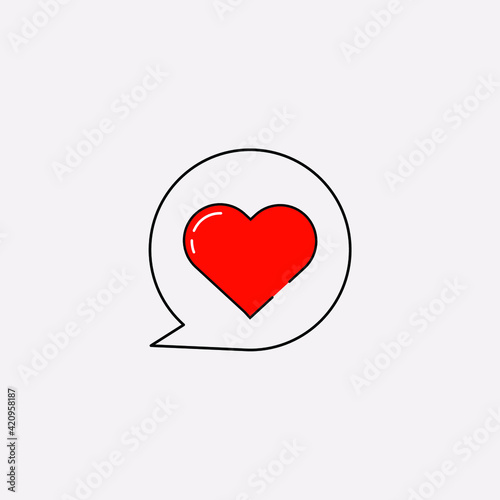 Free Download love in bubble chat illustration - GFXLoad