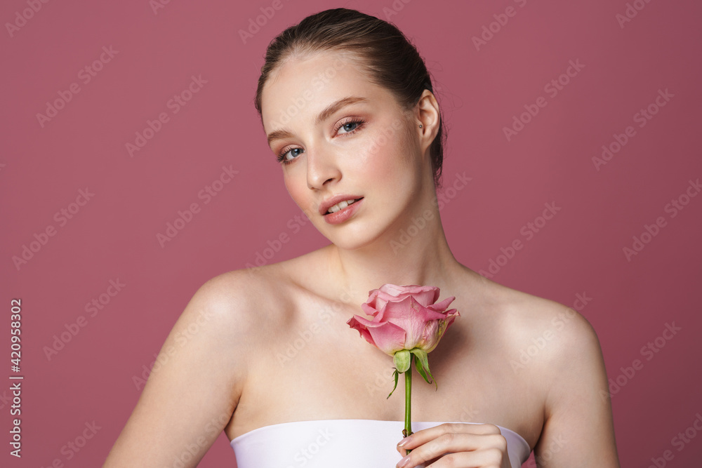 Close up beauty portrait of an attractive young woman Close up beauty portrait of an attractive young woman