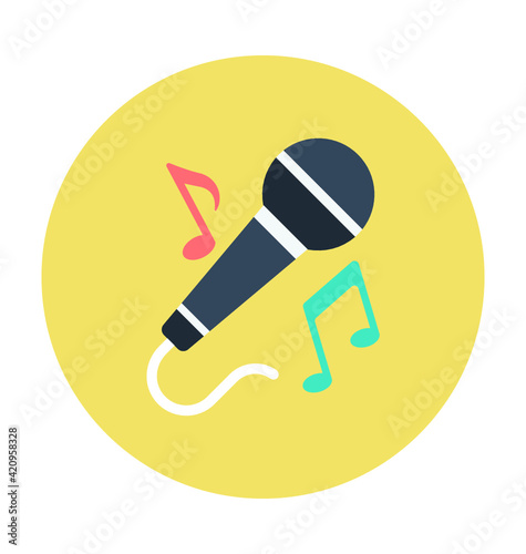 Mic Colored Vector Icon