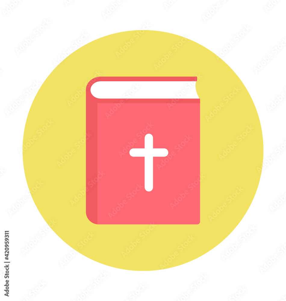 Obraz premium Bible Colored Vector Icon