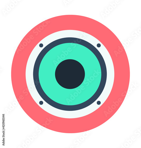 Speaker Colored Vector Icon