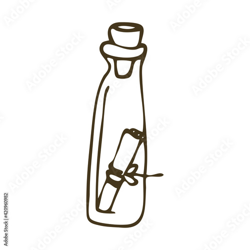 Doodle Bottle With Letter