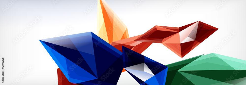 Vector 3d triangles and pyramids abstract background for business or technology presentations, internet posters or web brochure covers Vector 3d triangles and pyramids abstract background for business or technology presentations, internet posters or web brochure covers