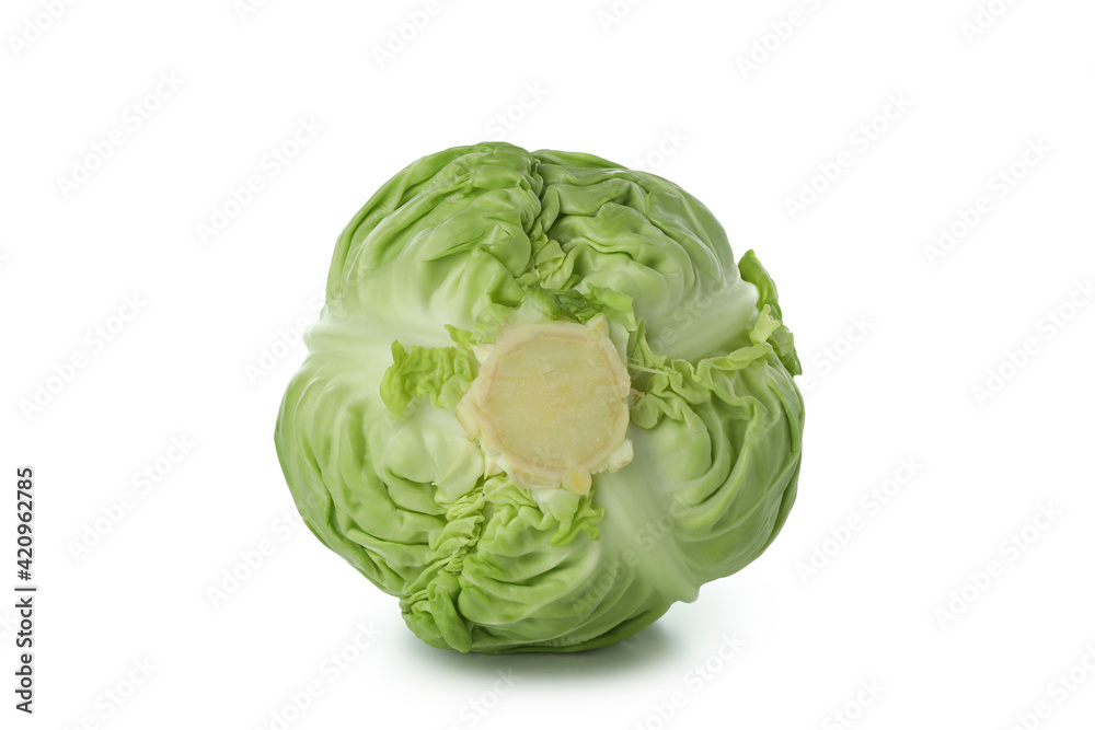 Fresh green cabbage isolated on white background Fresh green cabbage isolated on white background