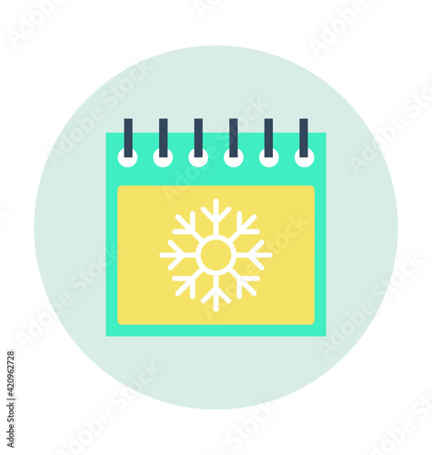Calendar Colored Vector Icon