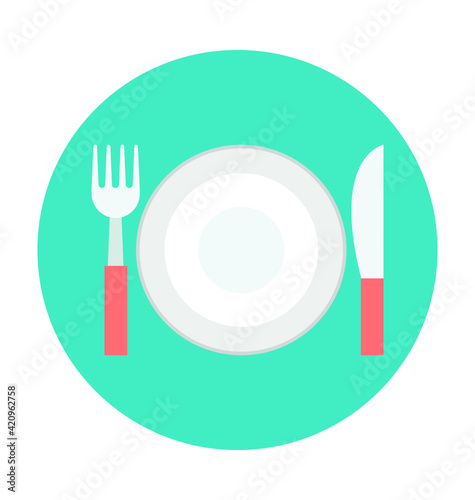 Dining Colored Vector Icon