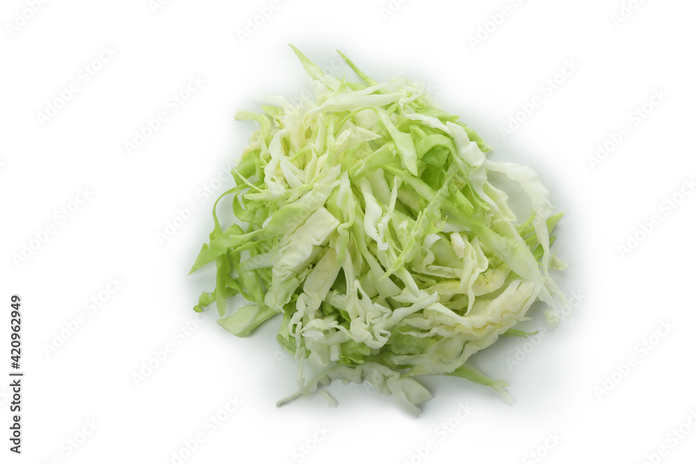 Fresh sliced cabbage isolated on white background Fresh sliced cabbage isolated on white background