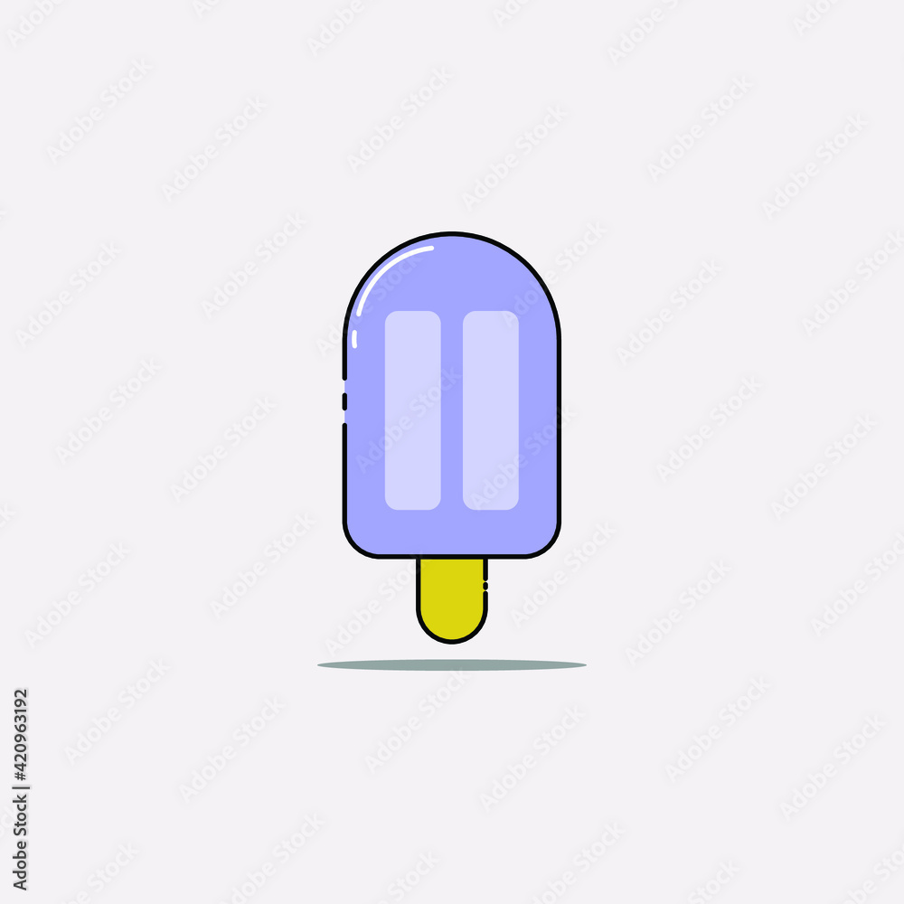 blue cute ice cream illustration blue cute ice cream illustration