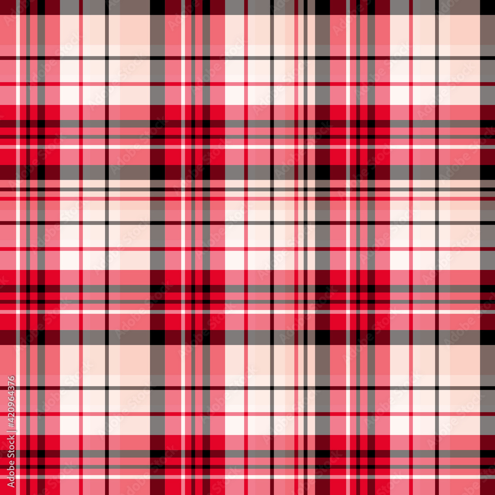 Seamless pattern in red, black and white colors for plaid, fabric, textile, clothes, tablecloth and other things. Vector image. Seamless pattern in red, black and white colors for plaid, fabric, textile, clothes, tablecloth and other things. Vector image.