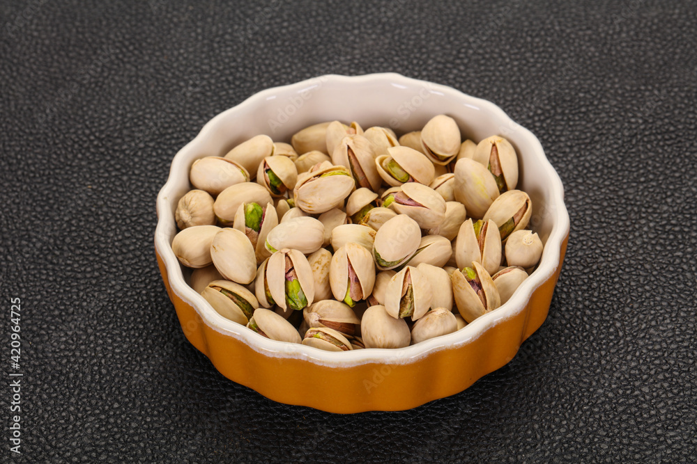 Pistachio nuts heap