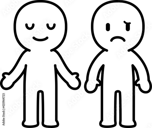 健康な人物と不健康な人物