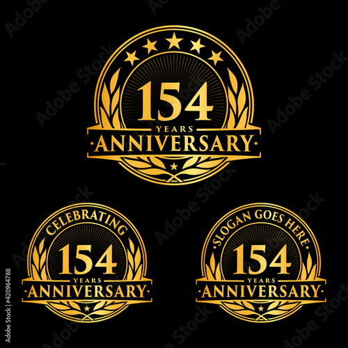 154 years anniversary collection logotype. Vector and illustration.

