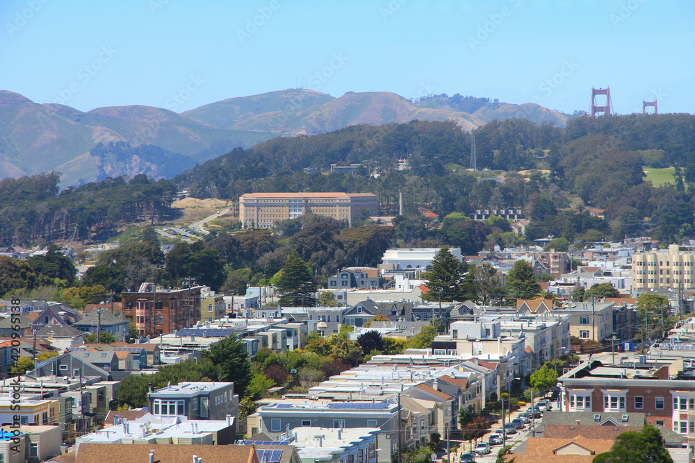 Bird’s Eye View of Richmond District in San Francisco, California