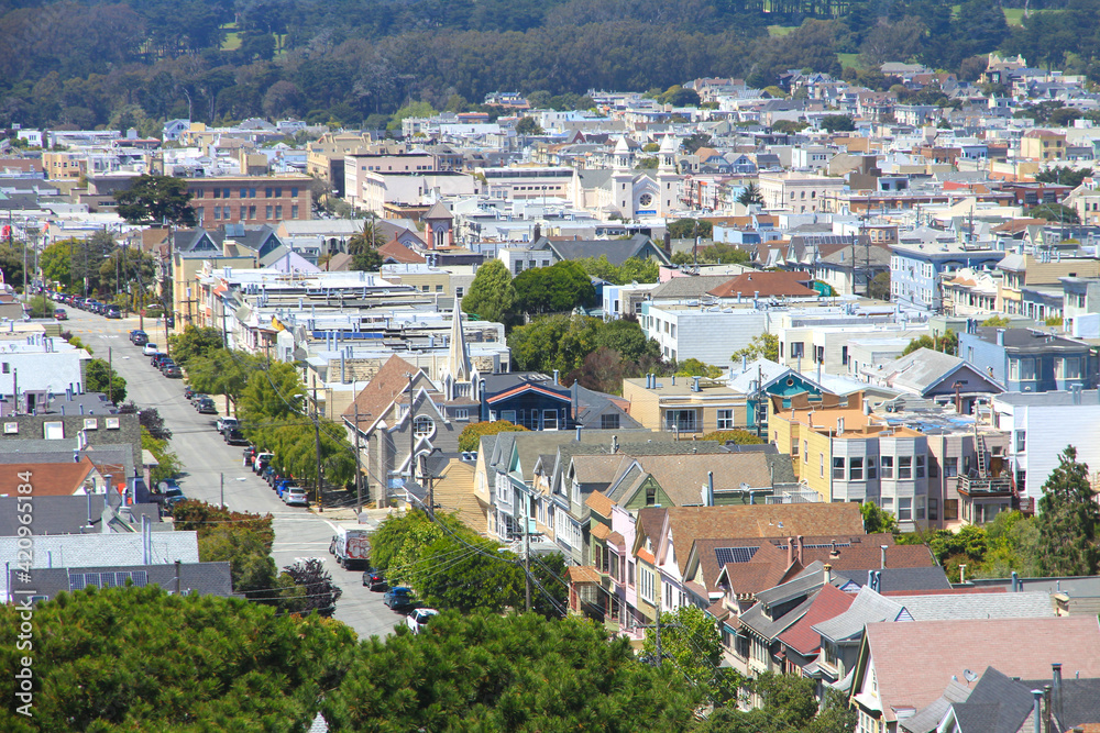 Bird’s Eye View of Richmond District in San Francisco, California