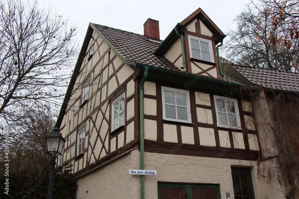 old half timbered house in mühlheim an der donau