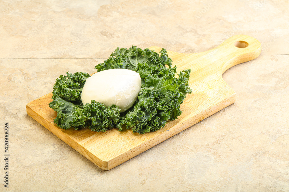 Soft mozzarella cheese over board Soft mozzarella cheese over board