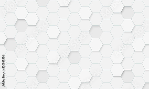 Fototapeta Naklejka Na Ścianę i Meble -  Hexagon seamless pattern. Abstract hexagonal background.