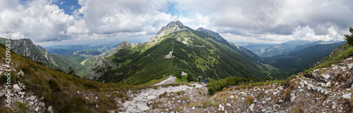 Mountain landscape in the Tatra Mountains on the border between Poland and Slovakia