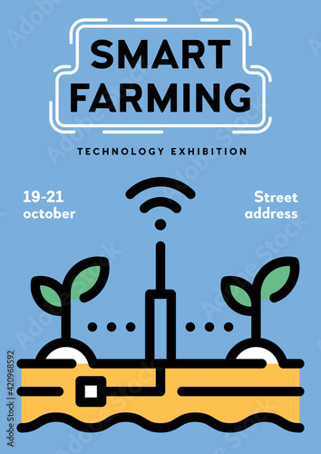 Vector Smart Farm Agriculture Poster