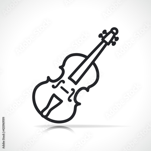 Vector violin line icon design