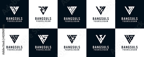 Bundle of triangle monogram concept