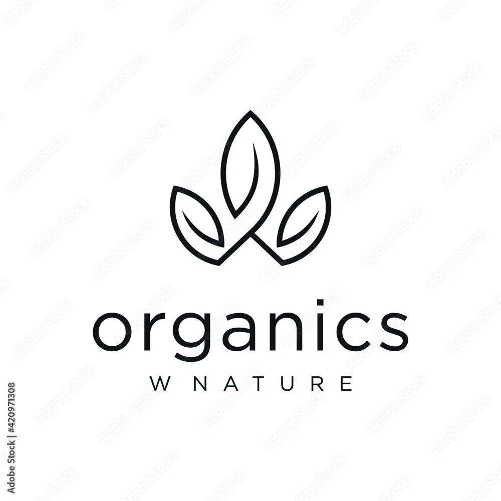 W nature leaf logo vector modern simple abstract combination design concepts W nature leaf logo vector modern simple abstract combination design concepts
