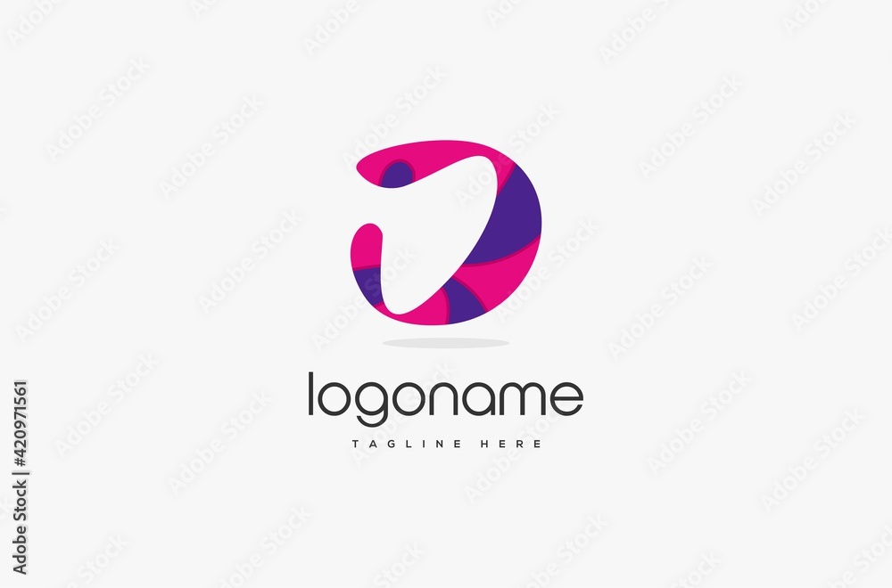 D playful business logo design D playful business logo design