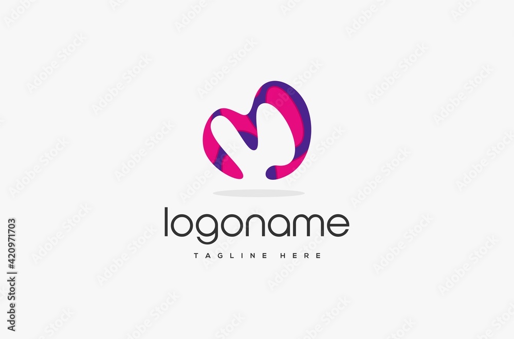 abstract candy Letter m logo design, abstract Letter m with sweet candy design concept abstract candy Letter m logo design, abstract Letter m with sweet candy design concept