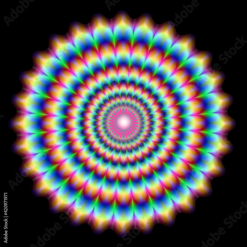 Acid colored groovy background. Vector Illustration.