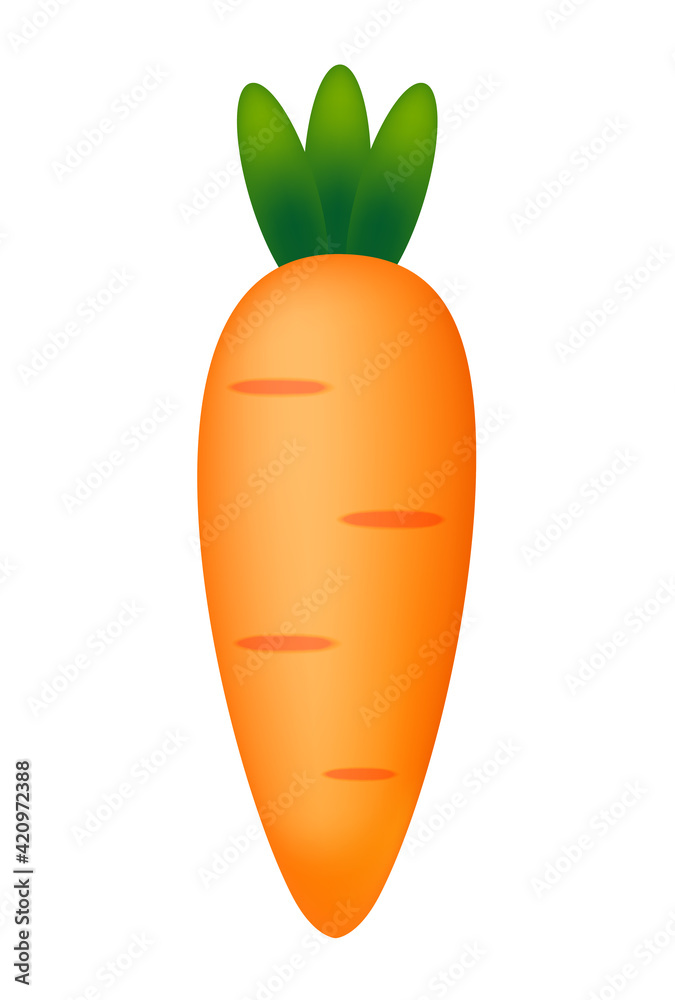 Abstract Carrot Icon Isolated on White Background. Vector Illustration Abstract Carrot Icon Isolated on White Background. Vector Illustration