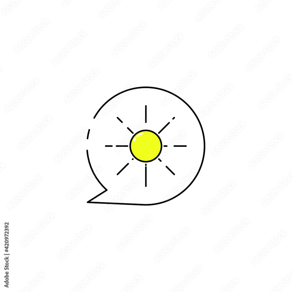 Sun in bubble chat Sun in bubble chat