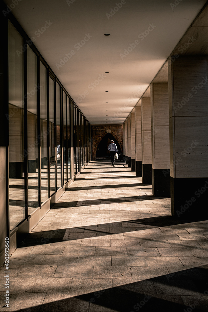 walking in the corridor walking in the corridor
