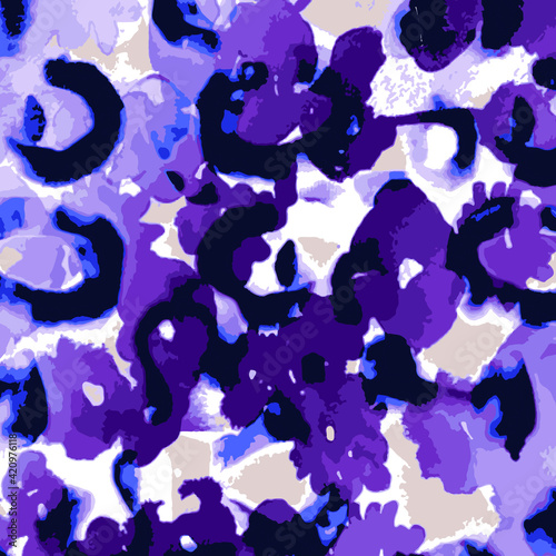 Abstract animal skin leopard seamless pattern design. Jaguar, leopard, cheetah, panther fur. Seamless camouflage background for fabric, textile, design, cover, wrapping.