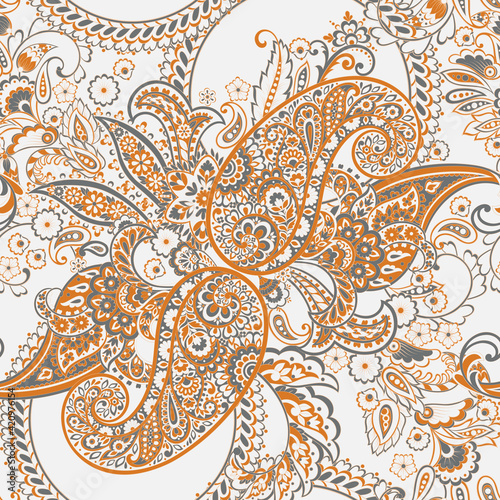 Paisley pattern  great vector design for any purposes. Seamless background