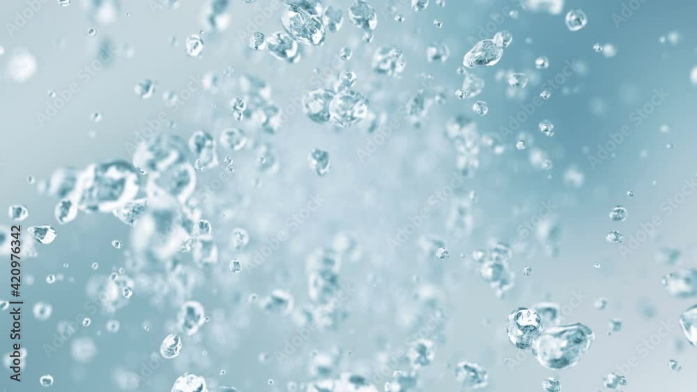 Water drops flying in super slow motion 4K