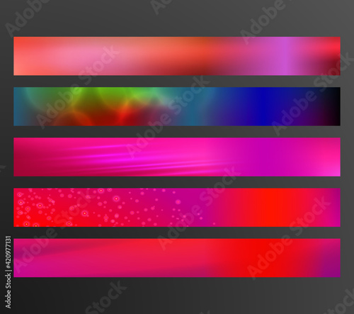 Set Design elements business presentation template. Vector illustration horizontal web banners background, backdrop abstract mosaic form. EPS 10 for web buttons template, web site page presentation