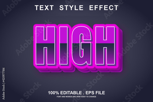 high text effect editable