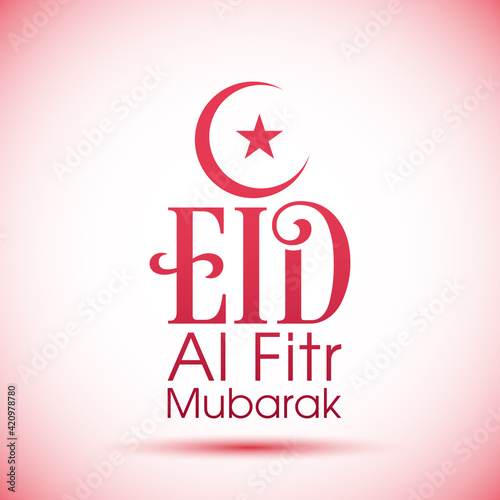 Eid Mubarak greeting card for the Muslim community festival celebration.