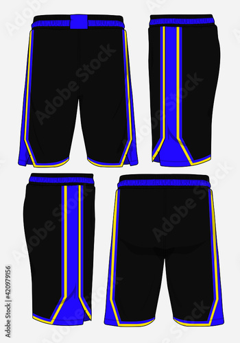 Basketball sports short template apparel